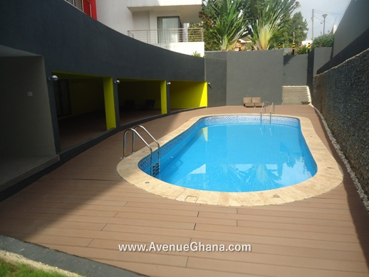 Executive 2 bedroom furnished apartment with swimming pool for rent in Airport Residential, Accra